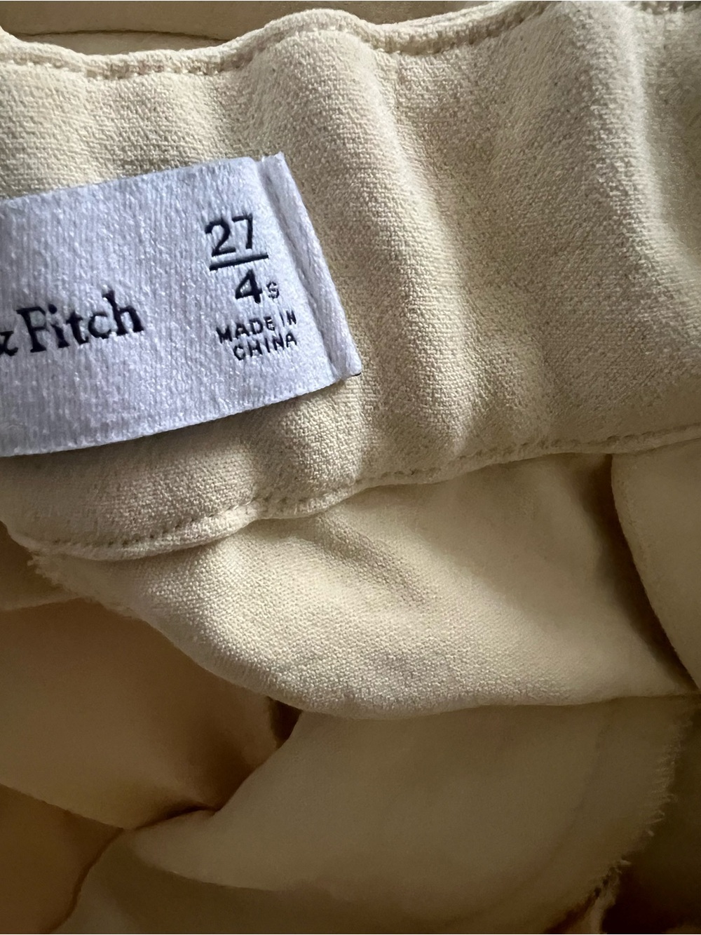 Abercrombie & Fitch A&F Sloane Tailored Wide Leg Pants Butter Yellow Sz 4S - Picture 12 of 13